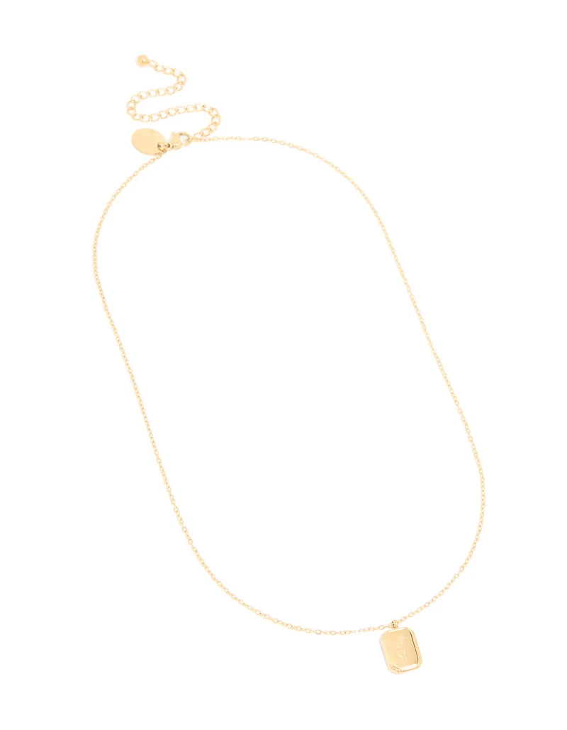 Collier pointettia en fleur de naissance de décembre plaqué or plaqué or imperméable