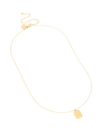 Collier imperméable en acier inoxydable plaqué or et fleur de naissance d’août