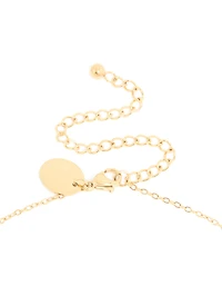 Collier imperméable en acier inoxydable plaqué or en forme de fleur de naissance mars, jonquille