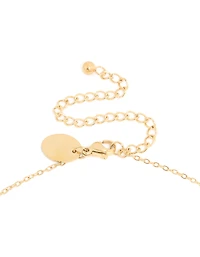 Collier imperméable en acier inoxydable plaqué or et fleur de naissance violette en février