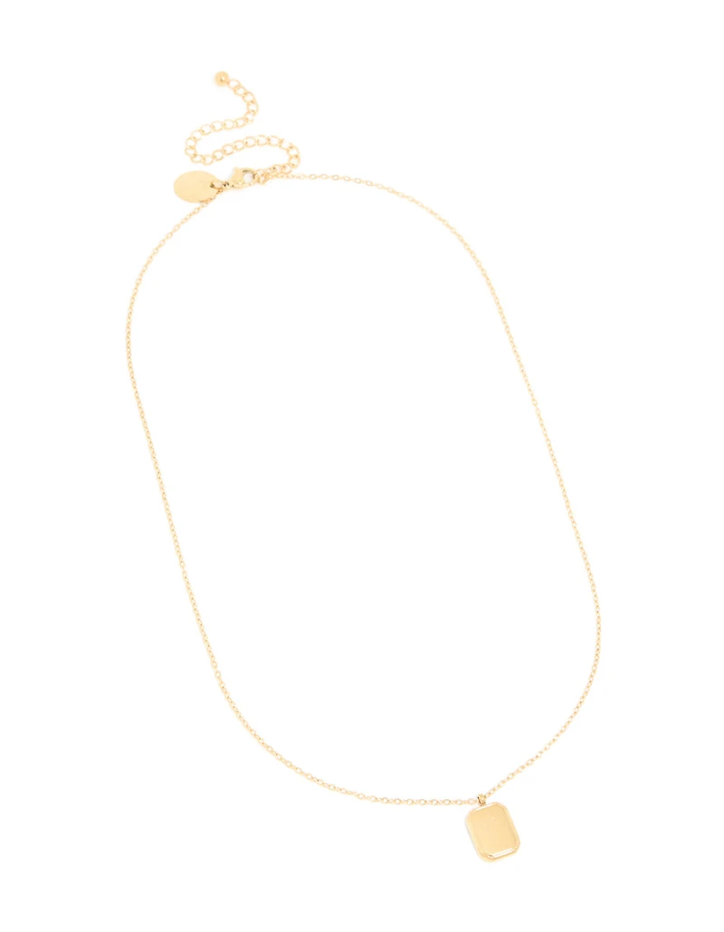 Collier de fleur de naissance en acier inoxydable plaqué or et imperméable en janvier