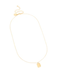 Collier de fleur de naissance en acier inoxydable plaqué or et imperméable en janvier