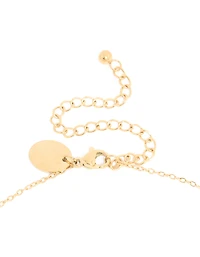 Collier de fleur de naissance en acier inoxydable plaqué or et imperméable en janvier