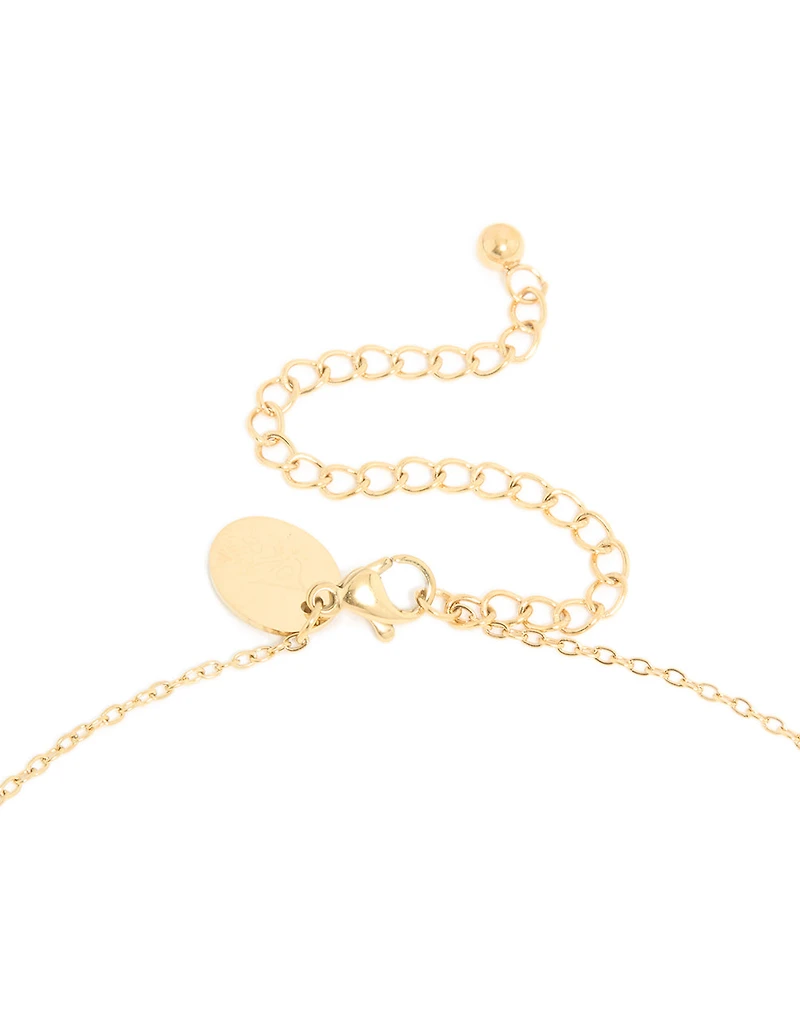 Waterproof Gold Plated Stainless Steel Flower April Daisy Necklace