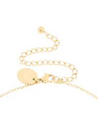 Collier imperméable en acier inoxydable plaqué or en forme de fleur de naissance de mai, aubépine