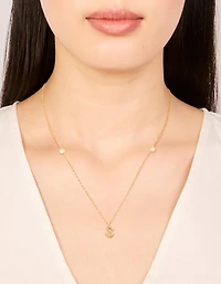 Waterproof Gold Plated Stainless Steel Letter S Dainty Pendant Necklace