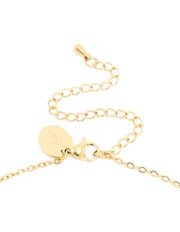 Ensemble de collier et boucles d’oreilles en pierre de naissance en zircone cubique en acier inoxydable plaqué or et imperméable