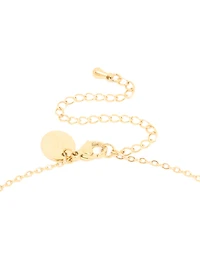 Ensemble de collier et boucles d’oreilles en pierres de naissance en zircone cubique d’avril plaquées or et imperméables