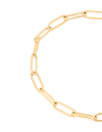 Waterproof Gold Plated Stainless Steel Fine Link Dainty Clasp Bracelet