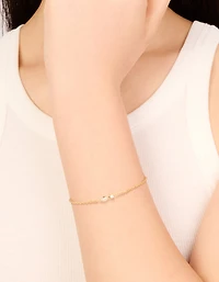 Bracelet imperméable en zircone cubique en zircone en juin plaqué or