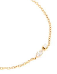 Bracelet imperméable en zircone cubique en zircone en juin plaqué or