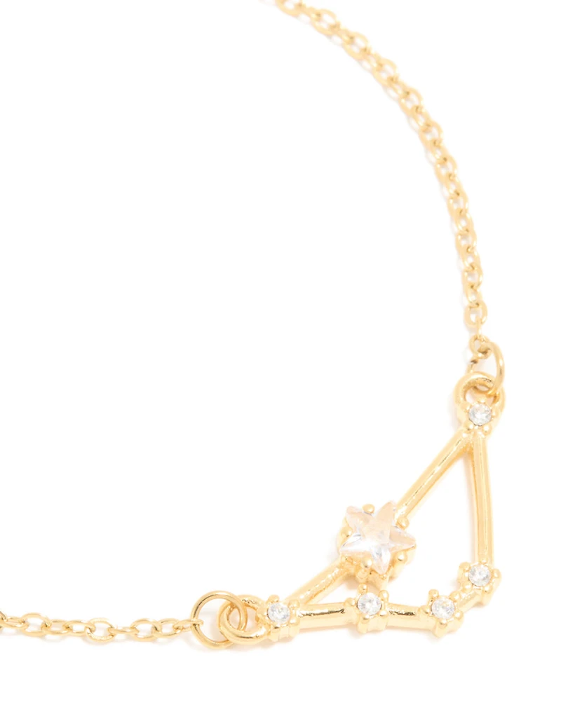 Bracelet du signe du zodiaque en zircone en Capricorne en acier inoxydable en acier inoxydable imperméable