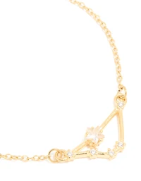 Bracelet du signe du zodiaque en zircone en Capricorne en acier inoxydable en acier inoxydable imperméable