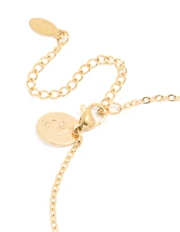 Waterproof Gold Plated Stainless Steel Cubic Zirconia Virgo Zodiac Sign Bracelet