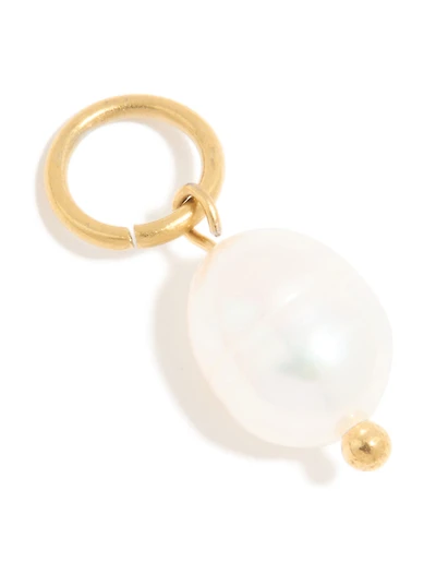 Waterproof Gold Plated Stainless Steel Pearl Charm