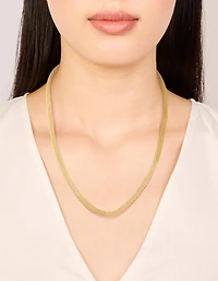 Waterproof Gold Plated Stainless Steel Mesh Tube Necklace