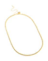 Waterproof Gold Plated Stainless Steel Ball Chain Necklace