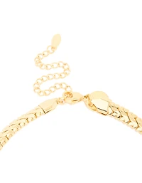 Waterproof Gold Plated Stainless Steel Interlock Chain Necklace