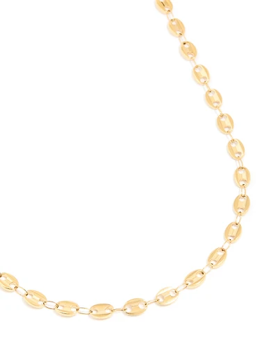 Waterproof Gold Plated Stainless Steel Marina Chain Necklace