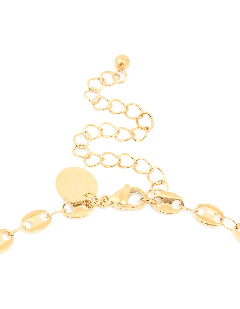 Waterproof Gold Plated Stainless Steel Marina Chain Necklace