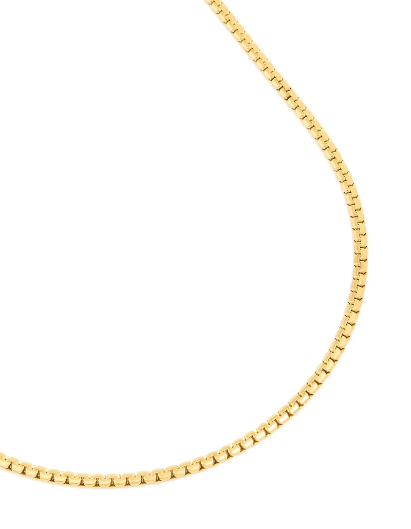Waterproof Gold Plated Stainless Steel Thick Snake Chain Necklace