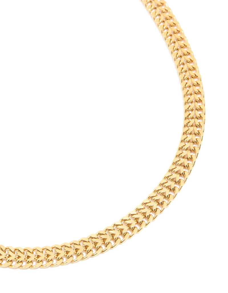 Waterproof Gold Plated Stainless Steel Box Chain Necklace