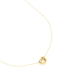 Waterproof Gold Plated Stainless Steel Looped Pendant Necklace