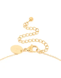 Waterproof Gold Plated Stainless Steel Looped Pendant Necklace