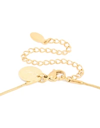 Waterproof Gold Plated Stainless Steel U-Shaped Pendant Necklace