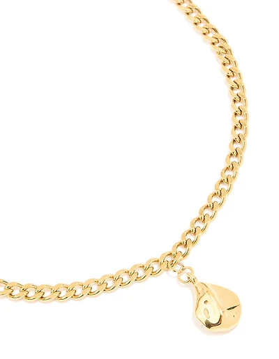 Waterproof Gold Plated Stainless Steel Organic Pendant Necklace