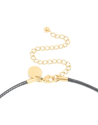 Waterproof Gold Plated Stainless Steel Open Molten Pendant Cord Necklace