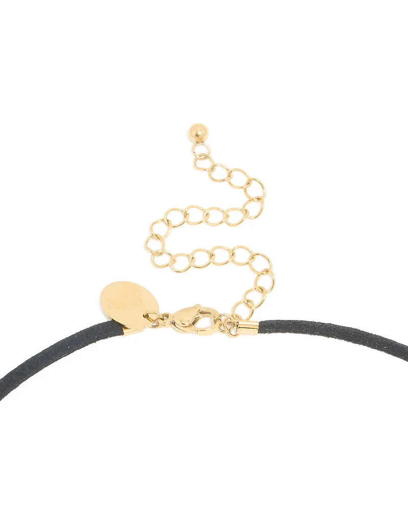 Collier de pendentif rectangulaire imperméable en acier inoxydable plaqué or