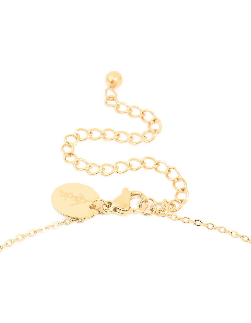 Waterproof Gold Plated Stainless Steel Sea Theme Necklace
