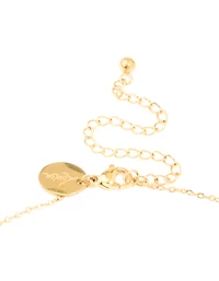 Collier pendentif en forme de cœur texturé en acier inoxydable plaqué or imperméable