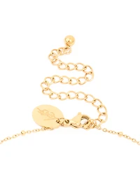Waterproof Gold Plated Stainless Steel Diamante Mary Pendant Necklace