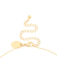 Waterproof Gold Plated Stainless Steel Multiple Dimple Discs Necklace