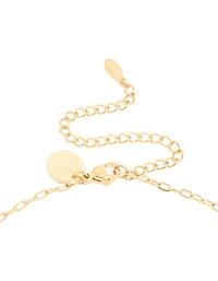 Waterproof Gold Plated Stainless Steel Interlocking Heart Pendant Necklace