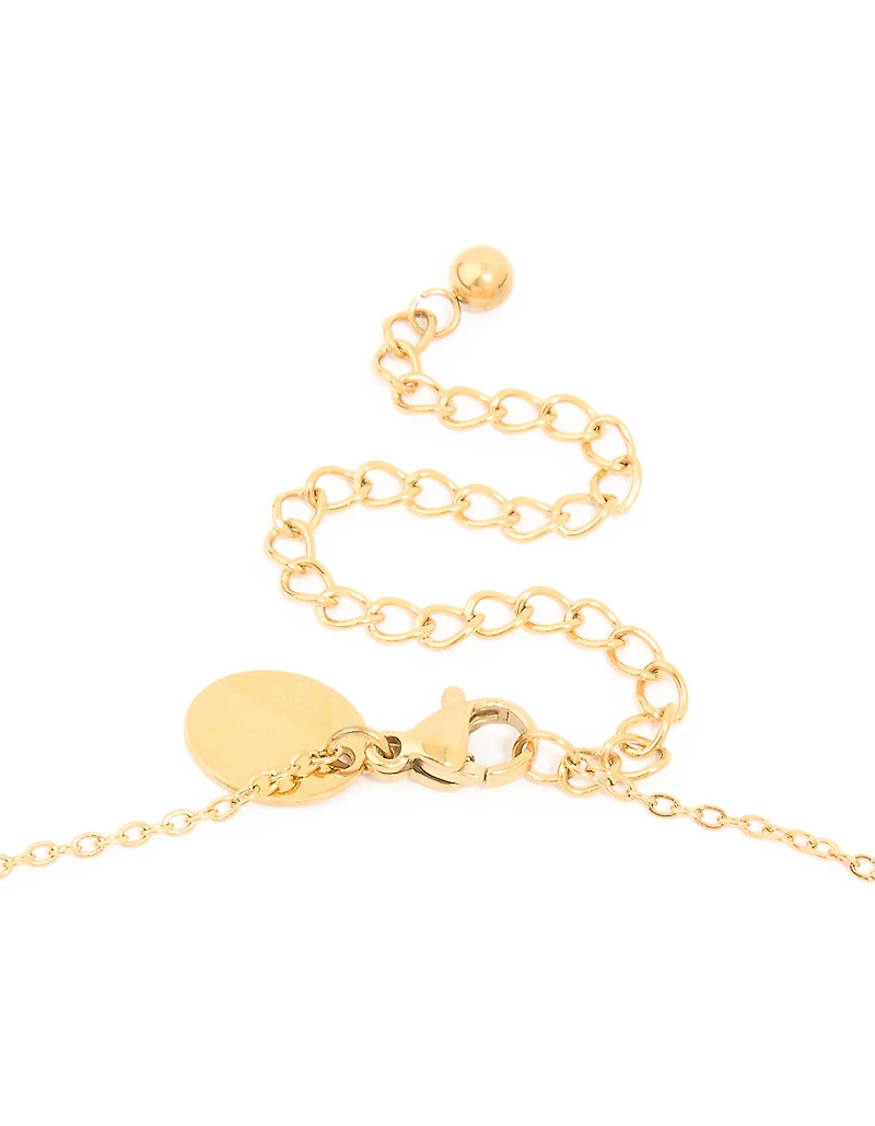 Waterproof Gold Plated Stainless Steel Diamante Mini Pavé Heart Earrings