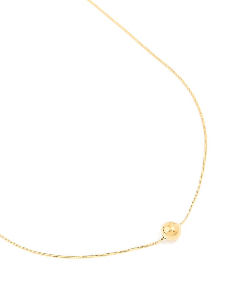 Collier de boule fileté en acier inoxydable étanche, plaqué or