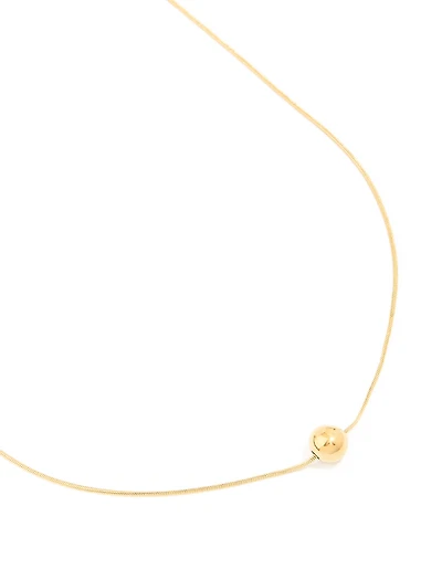 Collier de boule fileté en acier inoxydable étanche, plaqué or