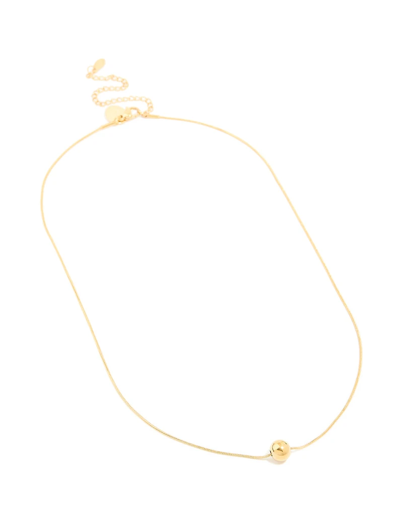 Collier de boule fileté en acier inoxydable étanche, plaqué or