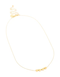 Waterproof Gold Plated Stainless Steel Mini Hearts Necklace