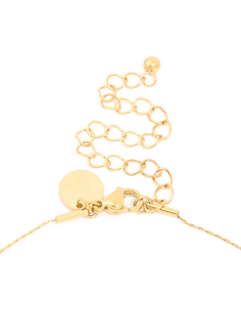 Waterproof Gold Plated Stainless Steel Mini Hearts Necklace