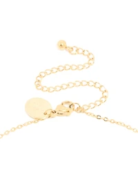 Waterproof Gold Plated Stainless Steel Cubic Zirconia Claw-Set Pendant Necklace