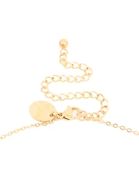 Waterproof Gold Plated Stainless Steel Cubic Zirconia Flower Pendant Necklace