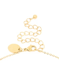 Waterproof Gold Plated Stainless SteeL Cubic Zirconia Statement Cross Necklace