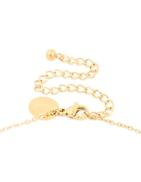 Collier bohème en pierre semi-précieuse imperméable en acier inoxydable plaqué or