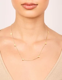 Waterproof Gold Plated Stainless Steel Micro Hearts Necklace