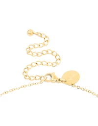 Waterproof Gold Plated Stainless Steel Rose Quartz Semi Precious Stone Chip Necklace