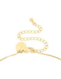 Waterproof Gold Plated Stainless Steel Pearl & Beaded Ball Layered Necklace